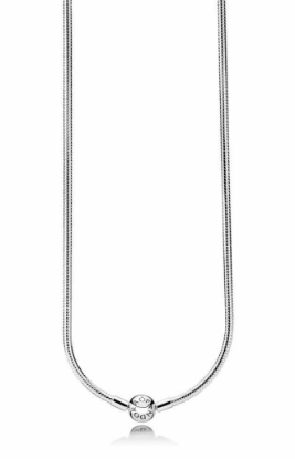 Billede af Pandora collie sølv m/rund P-lås 40, 42, 45 og 50 