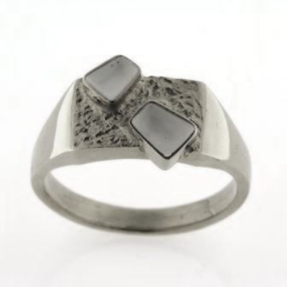 Billede af Herrering m. 2 tænder 925s