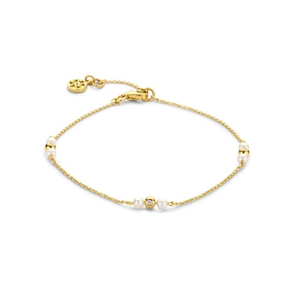 Billede af Spirit Icons Ophelia ankelkæde 14 kt. guld m. 0,06ct. w/vs brillanter (23-27 cm)