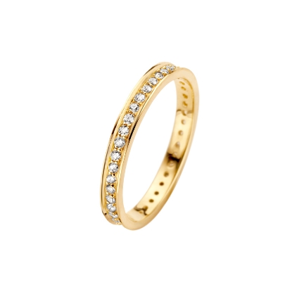 Billede af Spirit Icons Chic ring 2,5 mm. 14 karat guld med 0,43 ct. w/vs str. 56