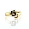 Billede af Ring, massiv med udsavet monogram BJ 14 kt. 
