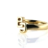 Billede af Ring, massiv med udsavet monogram BJ 14 kt. 