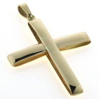 Billede af Vedhæng kors med øsken & patz 14 kt. (2 gl. ring bruges)