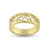 Billede af Ring med hjerter i guld