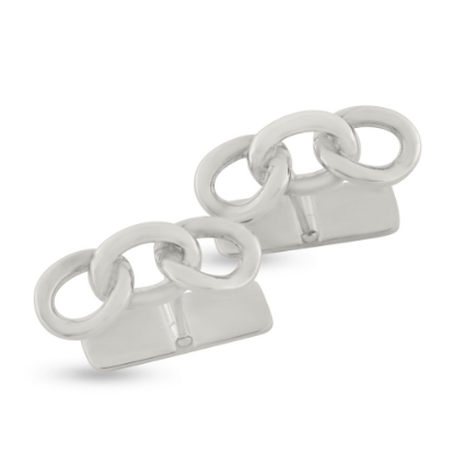 Billede af Loge manchetknapper 14 kt. hvidguld