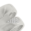 Billede af 1 par ringe med ½ hjerte på hver ring, i damering paveret 16 brill. a 0,01 w/vs. 925s