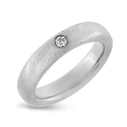 Billede af Ring brillant 0,07 w/vs. 14 kt. hvg. str -59