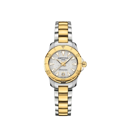 Billede af Certina DS Action dameur stål gulddoublé lænke 29mm 20bar