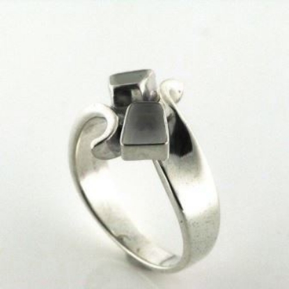 Billede af Tand ring m. 2 tænder 925s