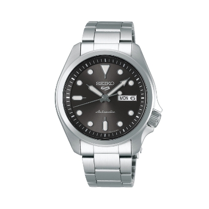 Billede af Seiko Sport 5 herreur, grå skive, stål, 10 bar, mineralglas, 40mm