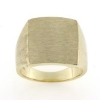 Billede af Herrering massiv lukket bund, plade 17,5*15,5 mm. 14 kt.