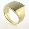 Billede af Herrering massiv lukket bund, plade 17,5*15,5 mm. 14 kt.