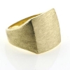 Billede af Herrering massiv lukket bund, plade 17,5*15,5 mm. 14 kt.