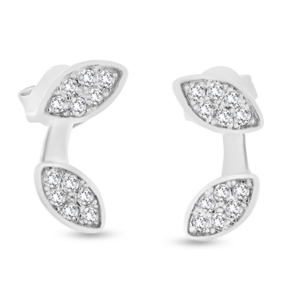 Billede af By Pind ørestikker sølv rhodineret med zirkoniasten