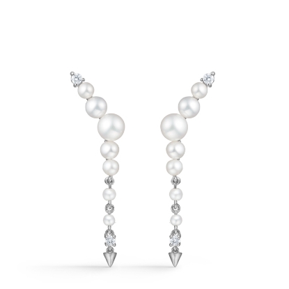 Billede af Mads Z "Unicorn" øreringe sølv m. kulturperler og hvid topas