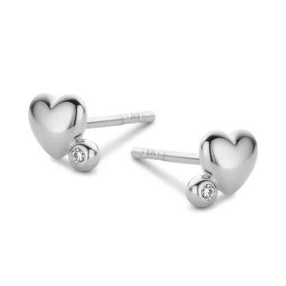 Billede af Spirit Icons Miracle ørestikker 14 kt. hvidguld m. 0,02 ct. w/vs