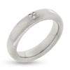 Billede af Ring med 3 * 0,01 w/vs. i hjerte 14 kt. hvg. str. -59.