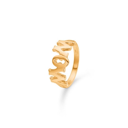 Billede af Mads Z "Wow/Mom" ring 14 kt. guld (str. 52)
