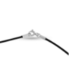 Billede af Classic by Pind halskæde  sort læder med sølv lås 40 cm.