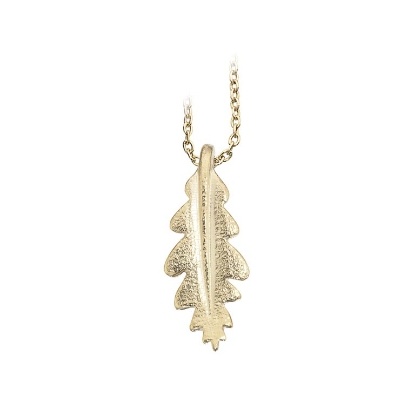 Billede af Scrouples Vedhæng Blad i 8 kt. m. sølvkæde