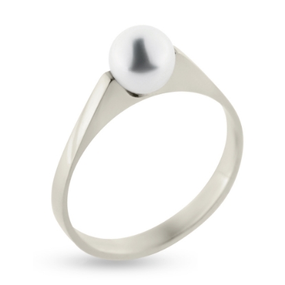 Billede af Ring sv. perle 5½-6 mm. 14 kt. hvg.