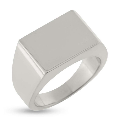 Billede af Ring massiv lukket bund 14 kt. hvg.