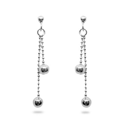 Billede af Classic by Pind ørehænger sølv kæder m kugler