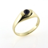 Billede af Ring 5 mm cabochon sleben sten 8 kt. 