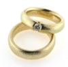 Billede af 1 par ringe, damering med brill. 0,25 w/vs. 14 kt.