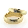 Billede af 1 par ringe, damering med brill. 0,25 w/vs. 14 kt.