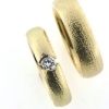 Billede af 1 par ringe, damering med brill. 0,25 w/vs. 14 kt.