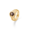Billede af Studio Z "Forest" ring forgyldt sølv m. brun cz (str. 54)