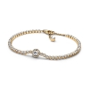 Billede af Pandora Funklende Halo Tennisarmbånd forgyldt metalblanding (20 cm)