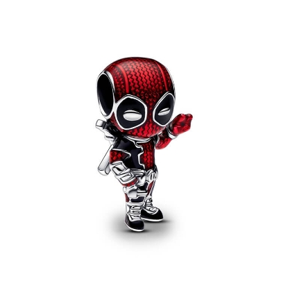 Billede af Pandora Marvel Deadpool charm sølv m. emalje