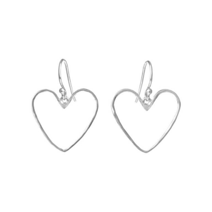 Billede af Susanne Friis Bjørner øreringe hjerter sølv 20mm
