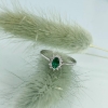 Billede af Diana ring roset 0,11 H-W/SI-smaragd 14 kt.