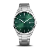 Billede af Bering Ultra Slim herreur stållænke grøn skive 3 ATM 40mm