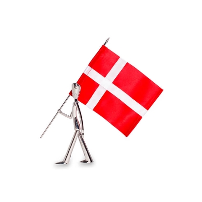 Billede af Kay Bojesen Fanebærer - poleret stål m. fane