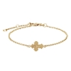 Billede af Nordahl Andersen dagmarkors armbånd 9 karat guld (16+3 cm)