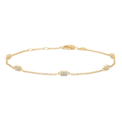 Billede af Mads Z "Liva" armbånd 8 kt. guld m. cz (17-19 cm)