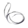 Billede af *Pandora Organisk Formede creoler sølv (42 mm)