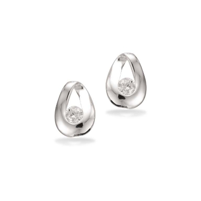 Billede af Øreringe cubic zir. sølv