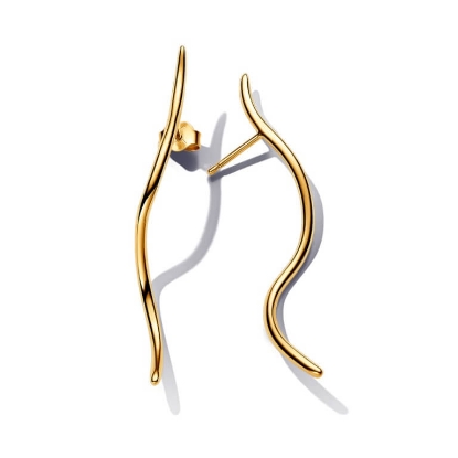 Billede af Pandora Organisk Formede ørestikker forgyldt metalblanding