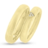 Billede af Vielses & Forl. ringe, damering 3 brill. a 0,01 w/vs. i hjerte 14 kt. facon + 24,7 gr. (prisen er excl. guld)