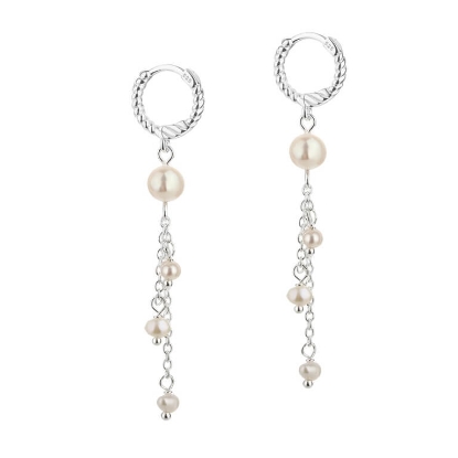 Billede af Aqua Dulce Christi øreringe sølv m. fvp