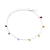 Billede af Susanne Friis Bjørner Armbånd sølv 3-4 mm facet granat, karneol, citrin, peridot, apatit, iolit, ametyst