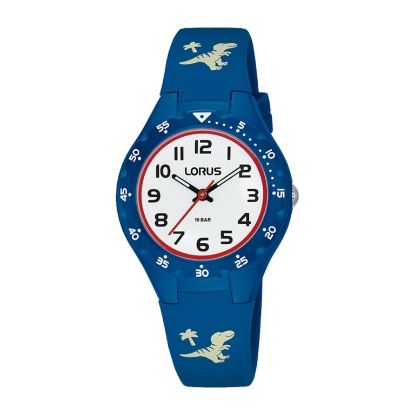 Billede af Lorus Kids børneur m. dinosaur blå silikone analog 10bar 30mm