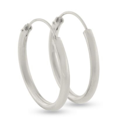 Billede af Classic by Pind creoler sølv  med vippelås tråd 2,0 dia 40mm