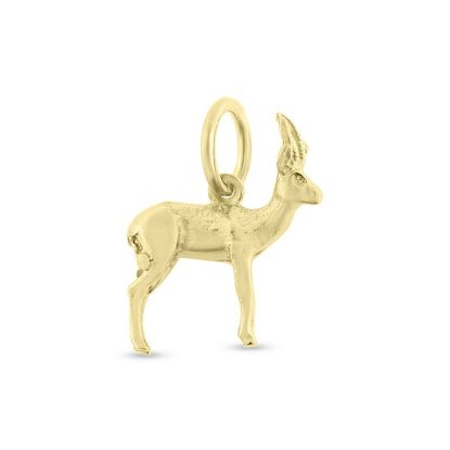 Billede af Vedhæng buk i forgyldt sølv