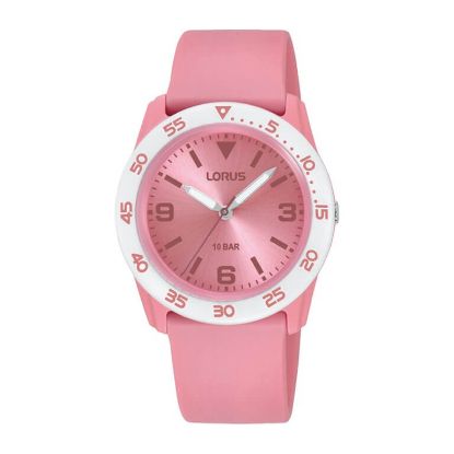 Billede af Lorus Kids børneur pink plastik analog silikonerem 10bar 36mm